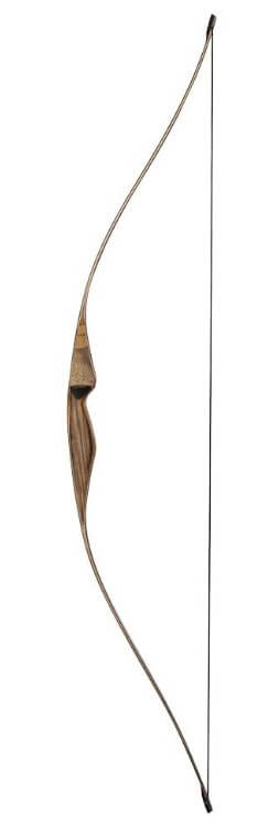 A traditional recurve bow