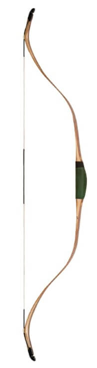 A traditional recurve bow